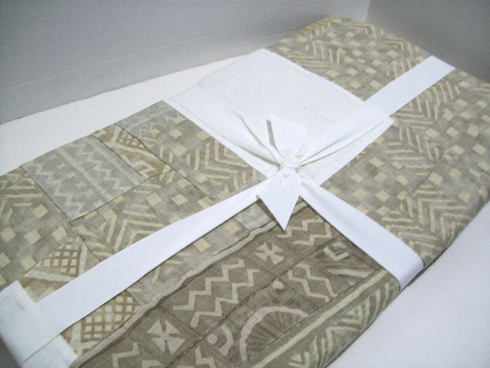 Pottery Barn Pauline Boyd Patchwork Brown Hearth Hand Made Quilt New - Image 1 of 1