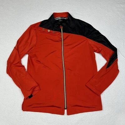 Suéter Atlético Jamie Sadock Para Mujer Talla M Cremallera Completa Rojo Manga Larga Cuello Simulado Foto 1 de 4