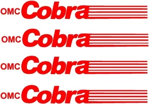 Juego de 4 calcomanías de calcomanías de barco OMC COBRA - Imagen 1 de 1