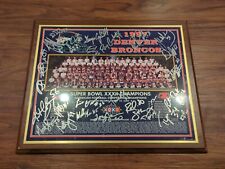 1997 Denver Broncos Team Signed Autograph Plaque NFL Football Sharpe Nalen