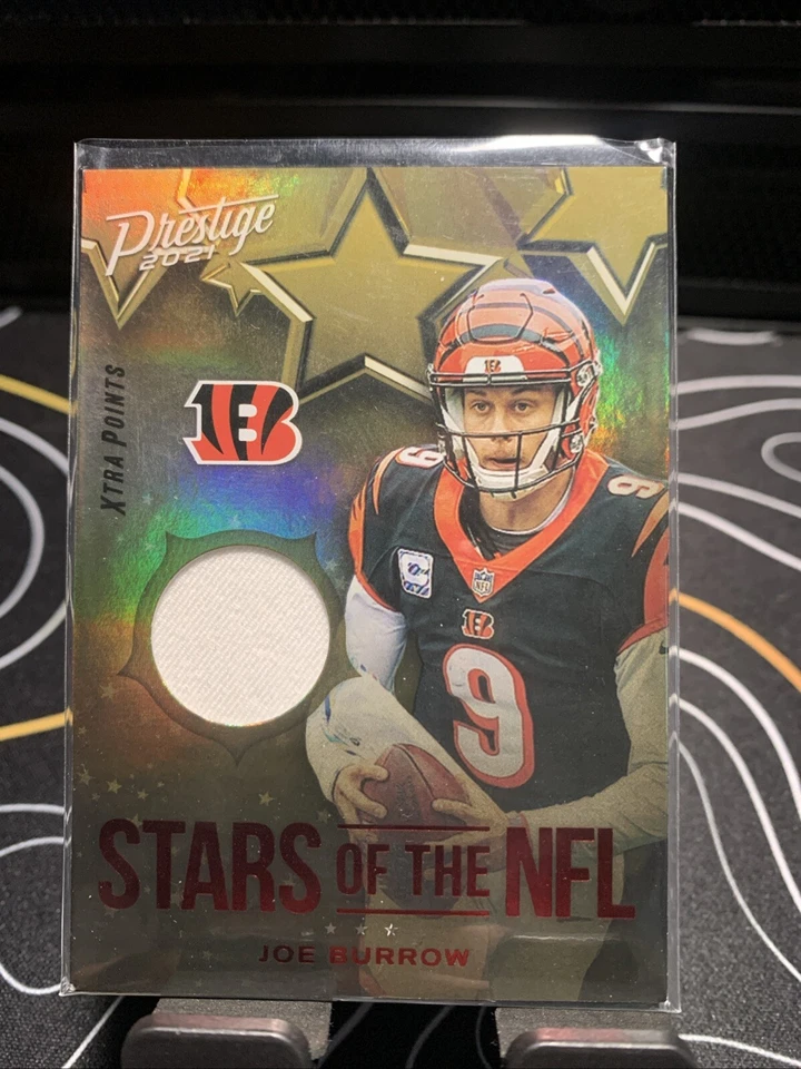 2021 Panini Prestige - Stars of the Nfl Joe Burrow #SN-JB (MEM) Xtra Points Red - Image 1 of 2