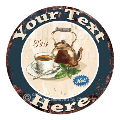 CP-0196 ANY NAME'S Custom Tea Personalized Aluminum Metal Sign Decor Gift idea - Image 1 of 2