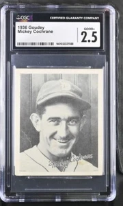 1936 GOUDEY MICKEY COCHRANE CGC 2.5 GOOG+ 209 - Picture 1 of 2