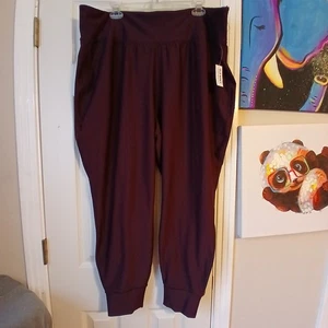 Old Navy High Rise Powersoft Ankle Joggers Plum Purple Gr. XXL Training - Bild 1 von 5