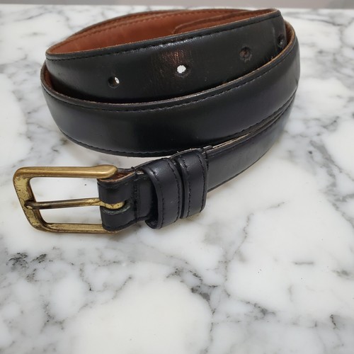 Cintura Coach 5700 in pelle bovina brunita nera misura: 32 larghezza 1"