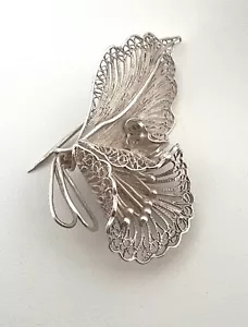 Vintage Hermann Siersbol Sterling Silver Floral Brooch - 925 - 4.32g - Picture 1 of 4