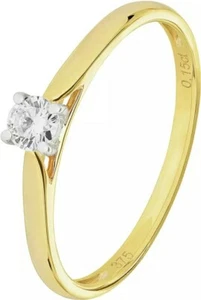 Revere 9ct Gold 0.15ct Diamond Solitaire Ring - M - Picture 1 of 4