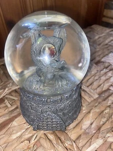 Vintage Vandor Dragon Snow Globe, Fantasy figurine 1996 Music Box Rare! - Picture 1 of 4