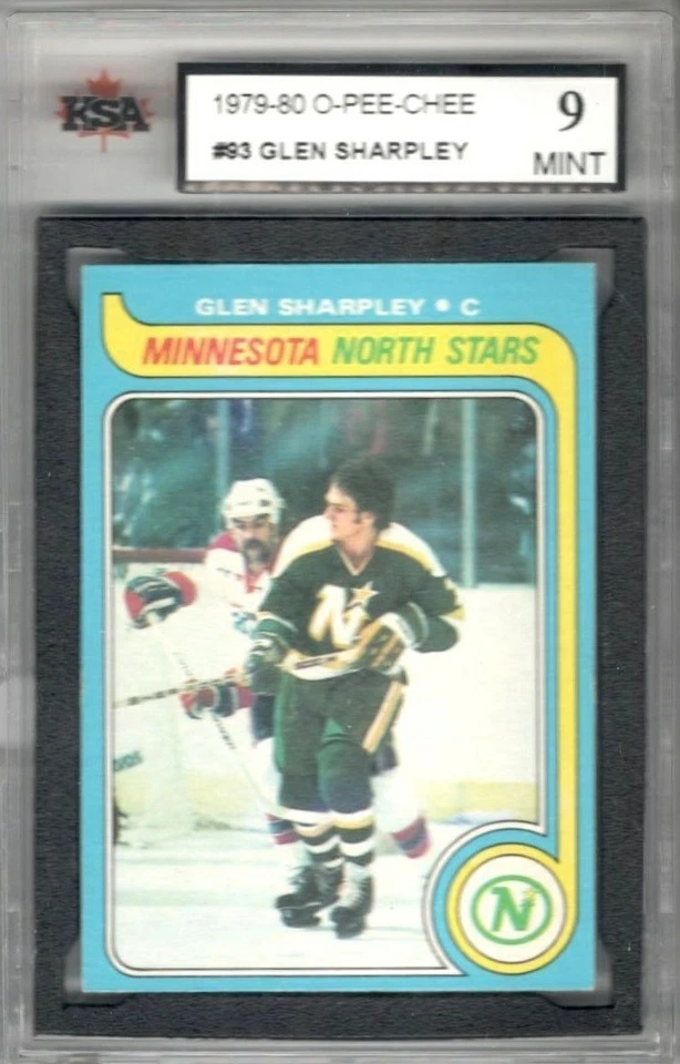 1979-80 O-Pee-Chee #93 Glen Sharpley | KSA GRADED MINT 9 | Minnesota North Stars - Image 1 of 3