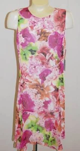 CeCe Dress 8 NWT Pink Floral $129 Azalea Bloom Shift Lined Cynthia Steffe - Picture 1 of 3