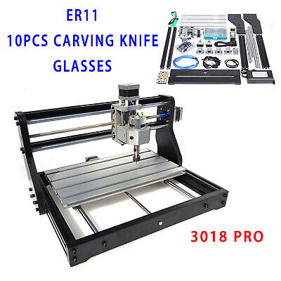 3 Axis 3018 Pro CNC Router Wood Engraving Milllng Cutter Machine+2500mW Laser • 186.06£