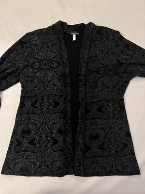 Chaqueta Blazer Made In Heaven Para Mujer XL Negra Cachemira Floral Acetato De Colección Foto 1 de 4