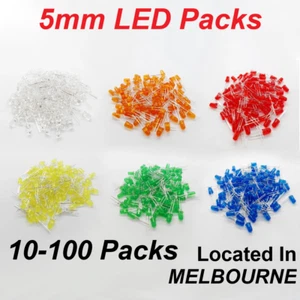 5mm Light Emitting Diode (LED) 10-500 Pack - Picture 1 of 7