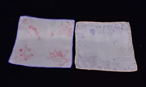 Dos pañuelos infantiles vintage con cola de hada, diseños de rima infantil (#311) - Imagen 1 de 3