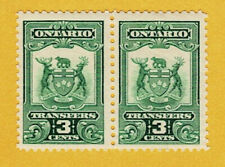 Canada Revenue Ontario Stock Transfer Stamps van Dam OST3 MNH joined pair