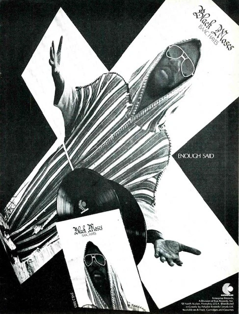 1971 Isaac Hayes "Black Moses" Album Release Music Industry Promo Reprint Ad - Image 1 of 1