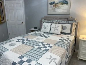 Coastal / Beach Patchwork Queen Quilt Set 67843 C&F Enterprises - Picture 1 of 9