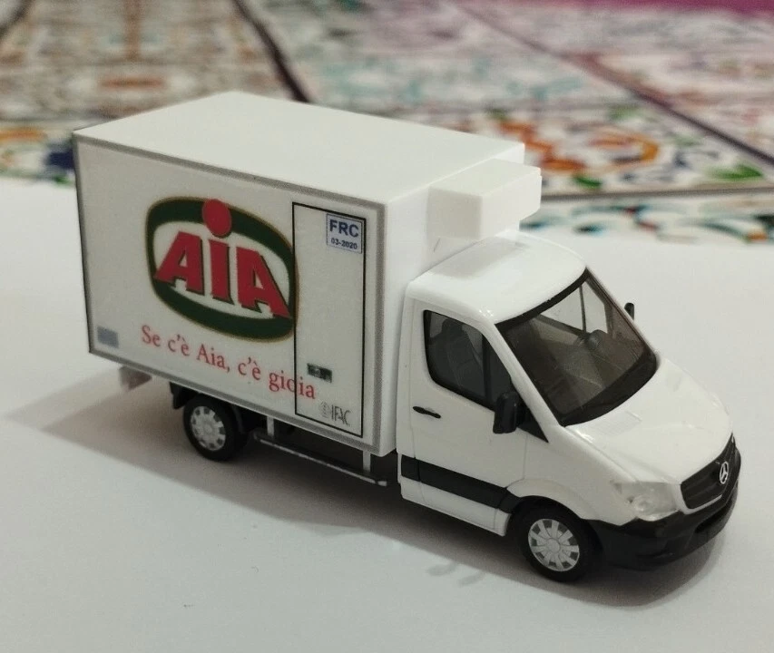 Mercedes sprinter herpa 013062 furgone frigo Aia Scala 1/87 Montato  - Immagine 1 di 4