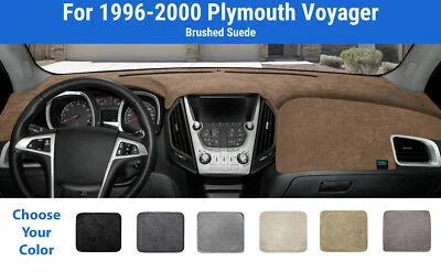 Cubierta de tapete de tablero para Plymouth Voyager 1996-2000 (gamuza cepillada) Foto 1 de 4