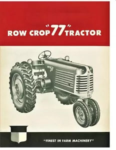Oliver Row Crop "77" Tractor Pamphlet Flyer Sales Brochure Gas Wide Narrow - Picture 1 of 3