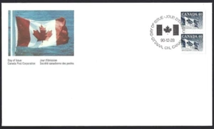 Canada   #1194c Coil   " CANADIAN FLAG "    Brand New  1990  Ofdc Pair Issue - Picture 1 of 2