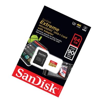 Sandisk 64GB Micro Extreme 4K video best UHD SD card GoPro Hero 12 11 10 9 8 7 - Image 1 of 4