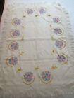 Ivory Hand Made Baby Blanket from Maine, Fringed Edging, Vintage