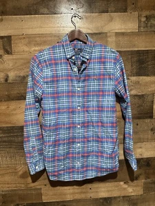 Vineyard Vines XL (18) blaues Langarmhemd weiß Knopfleiste - Bild 1 von 2