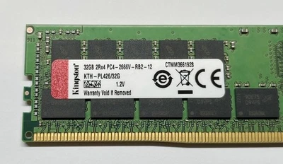 Kingston KTH-PL426/32G Server RAM 32Gb PC4 2Rx4 2666 PC4-21300 - Image 1 of 3