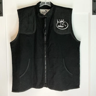Rocky Mountain Elk Foundation Mens Hunting Vest Size XL Black 25th Anniversary - Image 1 of 4
