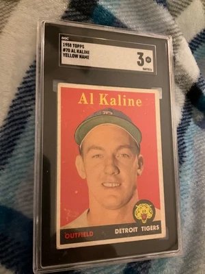 1958 Topps Al Kaline #70 YELLOW Name SCG 3 VG - Image 1 of 2