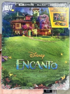 DISNEY ENCANTO (2021) 4K ULTRA HD UHD BLU-RAY BEST BUY EXCLUSIVE STEELBOOK NEW - Picture 1 of 3