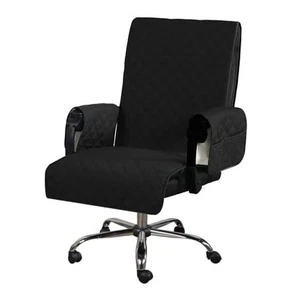Großer Bürostuhlbezug Wasserabweisend Bürostuhl mit Armlehne Schwarz/Grau - Bild 1 von 8