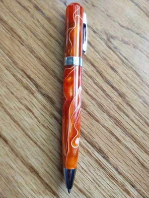 Beautiful Libelle of New York Amber Swirl Vortex Ball Pen - Image 1 of 3