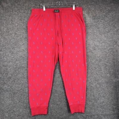 Pantalones Polo Ralph Lauren Para Hombres XL Rojo Poni Ropa para Dormir Algodón Joggers Foto 1 de 4