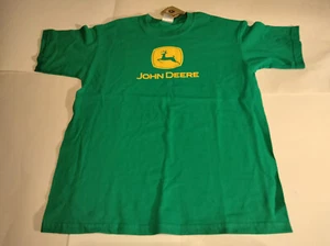 John Deere Green Youth Large 100% Cotton Short Sleeve Tee Shirt - Picture 1 of 7