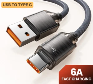 HeavyDuty USB Type C Charging Cable Braided Fast Phone Charger Long Lead 1m 2m - Picture 1 of 17