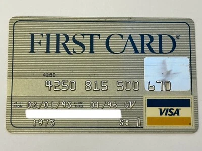First Card Visa Credit Card▪️Silver▪️Expired in 1996▪️FCC National Bank▪️USA - Image 1 of 2