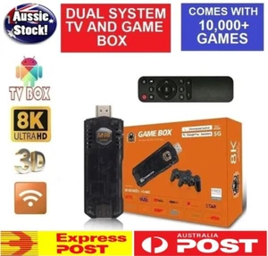 8K Video Cuatro Núcleos Android TV Box 10000+ Consola de Juegos Retro Stick Sistema Doble - Imagen 1 de 10