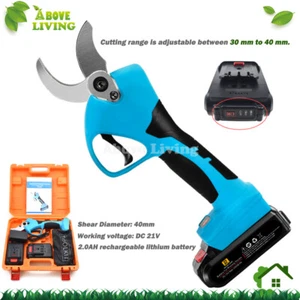 40mm Cutting Diameter Cordless Pruning Shears 2 Battery With Power Display - Picture 1 of 6
