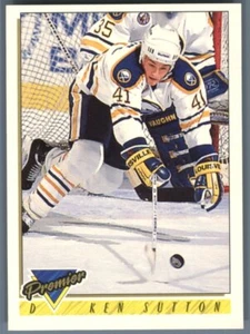 1993-94 Topps Premier Buffalo Sabres Ken Sutton #89 - Picture 1 of 2