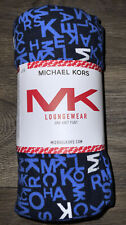 Michael Kors Men's Loungewear Knit Pant M Navy Blue W/ Gray MK Logo Ships
