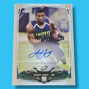 2014 Topps cromo #112 Henry Josey radiocontrol autógrafo Philadelphia Eagles - Imagen 1 de 1