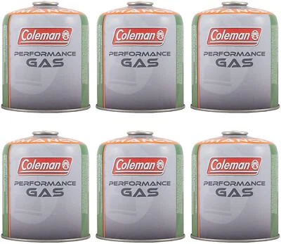 6x Coleman C500 Performance 440g Gaskartusche Schraubgaskartusche 7/16" Gewinde