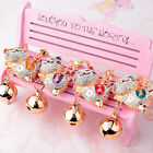 Cute Crystal Keychain Alloy Big Bell Rhinestone Japanese Lucky Cat Car Key Ch@~@