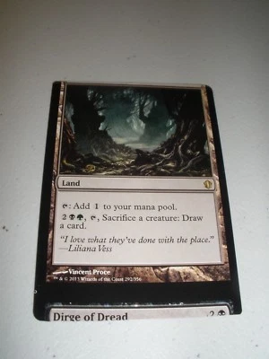 MTG Magic Miscut Misprint Grim Backwoods / Dirge of Dread x1 Commander 2013 NM - Image 1 of 2