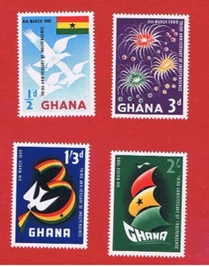 Ghana #71-74  MNH OG    Independence   Free S/H - Picture 1 of 1