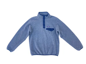 Patagonia Snap T Lightweight Gray Navy Fleece Jacket Boy's Size 14 XL - Picture 1 of 7