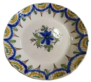 ANTIGUO LEBRILLO O FUENTE DE FAJALAUZA ? PINTADO A MANO S.XVIII Diámetro 290mm - Imagen 1 de 12