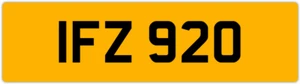 IFZ 920 I 3x3 DATELESS PRIVATE NUMBER PLATE ISAAC IAN IAIN ISLA IVAN IVY IVOR IS - Picture 1 of 1
